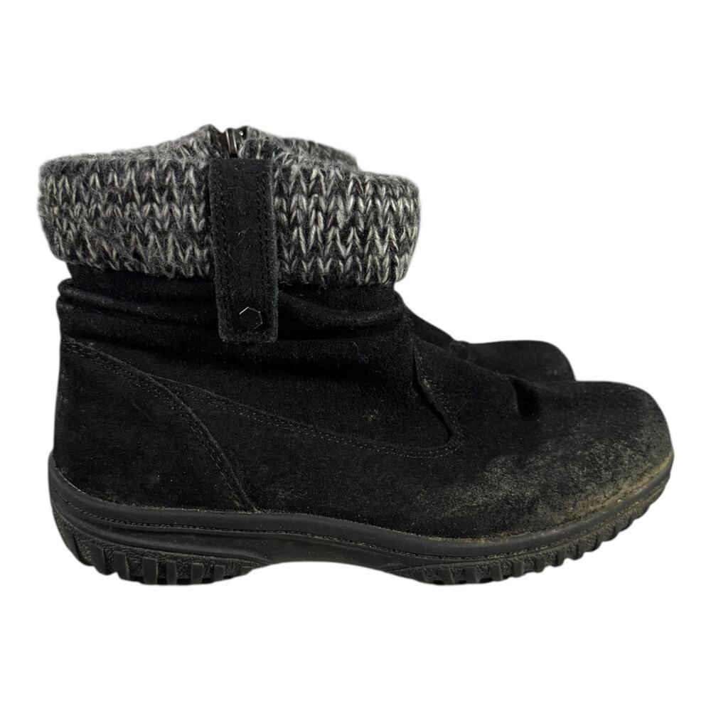 Khombu Suede Knit Cuff Winter Boots Black Women’s Size 8 Waterproof Cold Weather